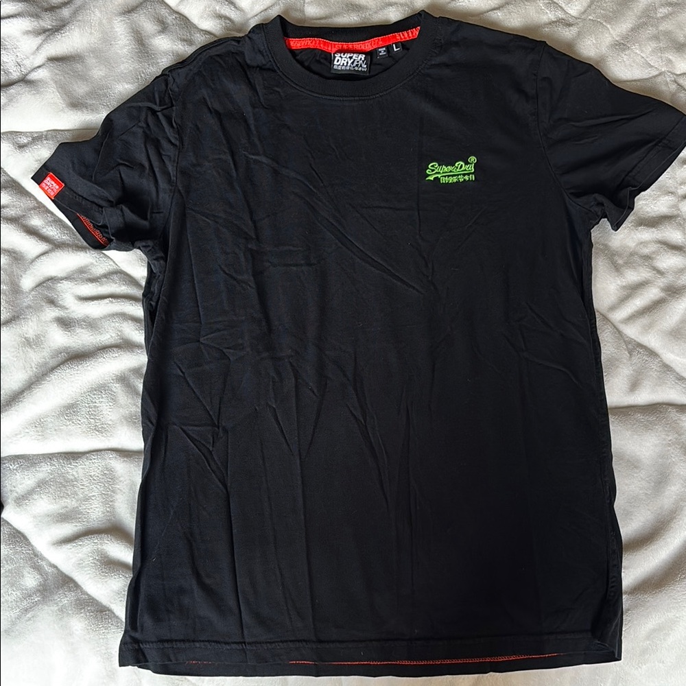 Superdry Black Short Sleeve Tee with Crew Neck